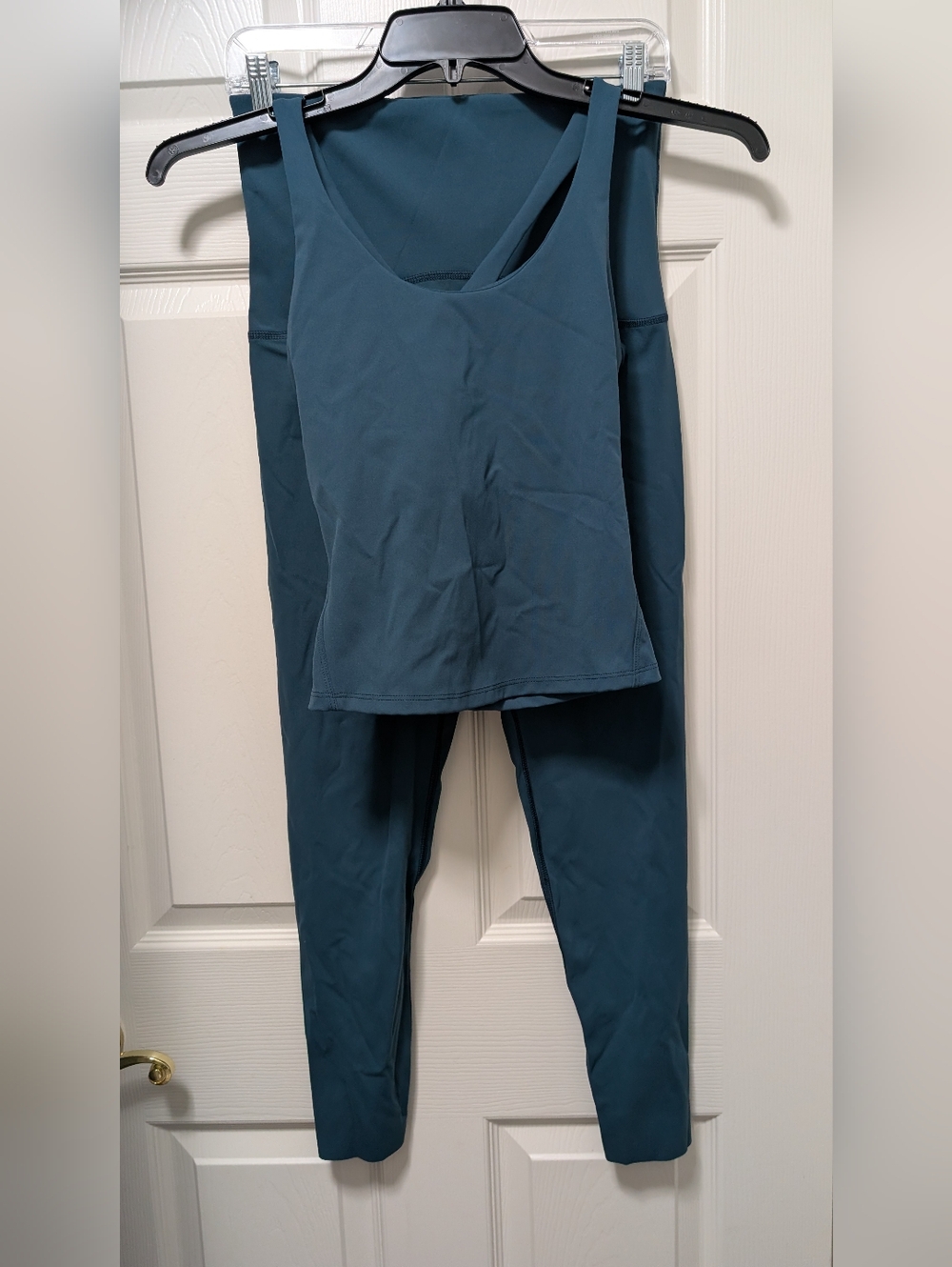 Spanx Booty Boost Set Teal Blue Green Tank Small Leggings Medium